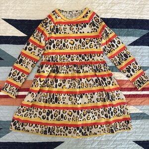 Mini Rodini Leopard Print Top with Red Accents